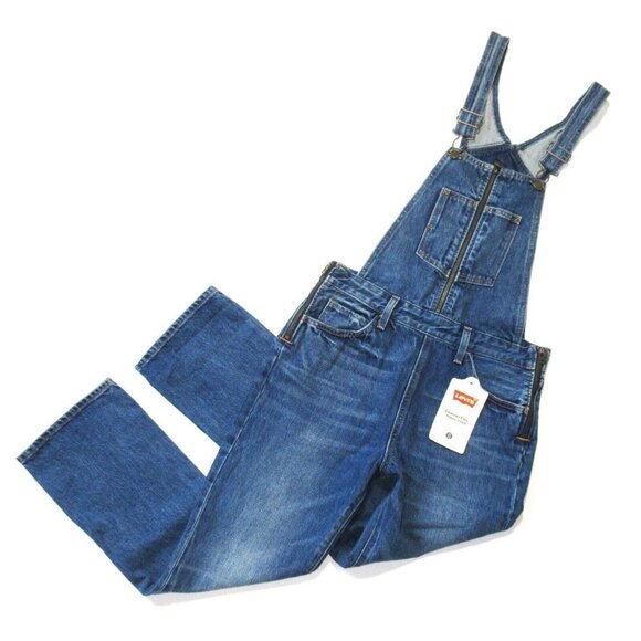 NWT Levi's Orange Tab Overalls in Tomorrow's Parties Straight Leg Denim Jean 28 - Picture 1 of 8
